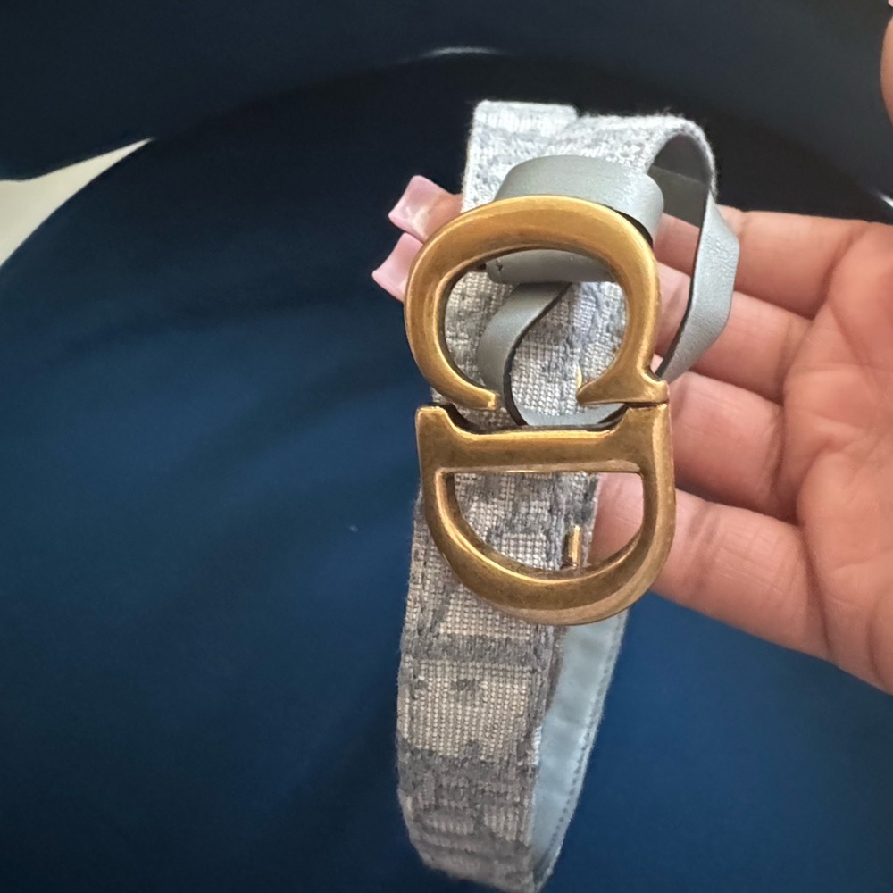 Dior Gold Buckle Silver Belt